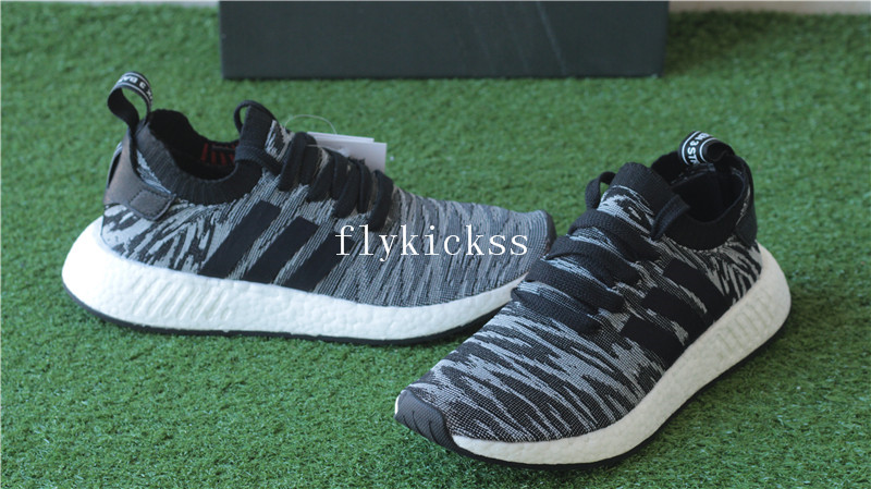 Adidas NMD R2 Primeknit Black Glitch BY9409